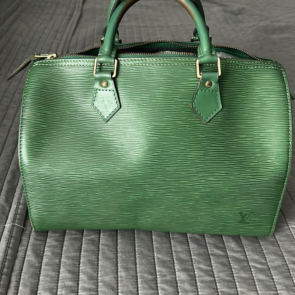 Louis Vuitton Green Epi Speedy Bag